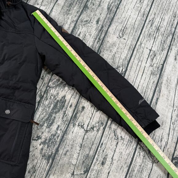 Eddie Bauer Jacket Parka EB 650 Winter Coat Black Down Filled Cold Weather XS - Picture 14 of 15